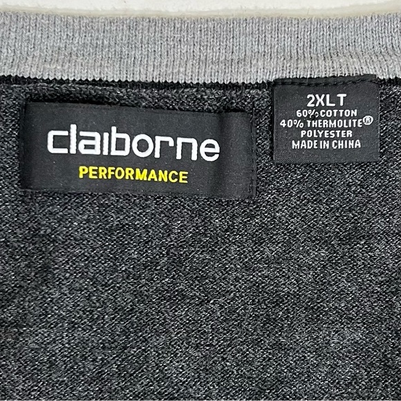 Claiborne Performance Men’s ThermoLite V-Neck Sweater - Picture 5 of 7